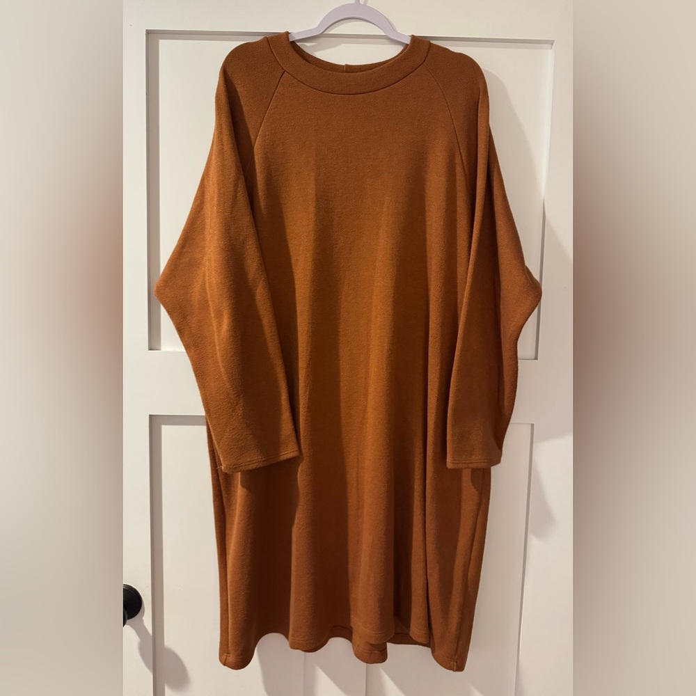 Rust Orange Long Sleeve Dress